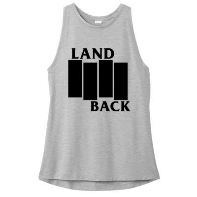 Land Back Movement, Native American LandBack Ladies PosiCharge Tri-Blend Wicking Tank