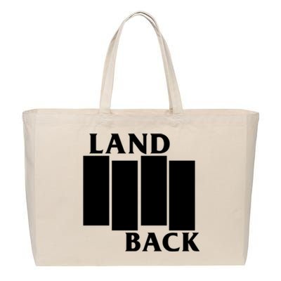 Land Back Movement, Native American LandBack Cotton Canvas Jumbo Tote