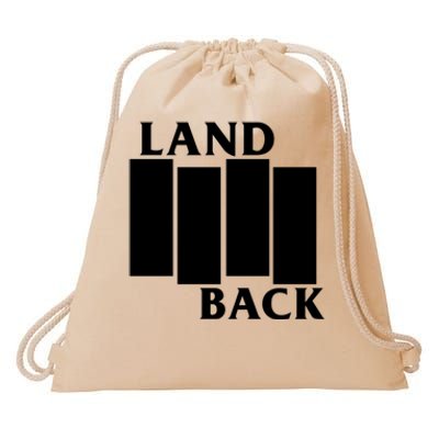 Land Back Movement, Native American LandBack Drawstring Bag