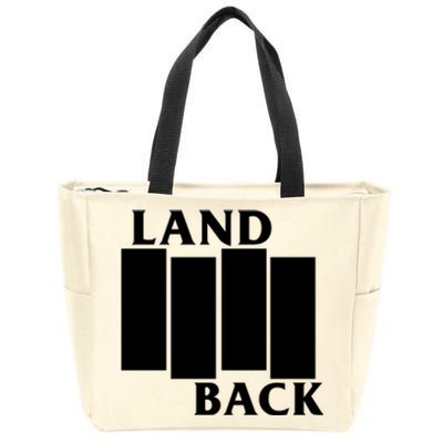 Land Back Movement, Native American LandBack Zip Tote Bag