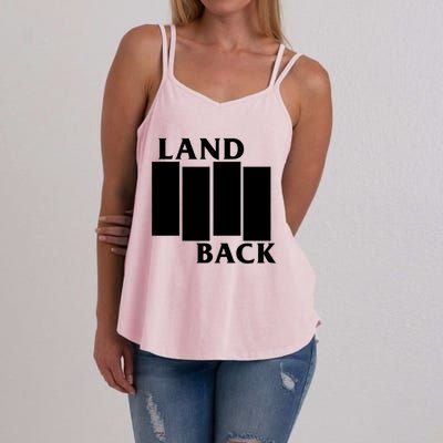 Land Back Movement, Native American LandBack Women's Strappy Tank