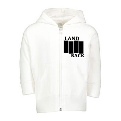 Land Back Movement, Native American LandBack Toddler Zip Fleece Hoodie