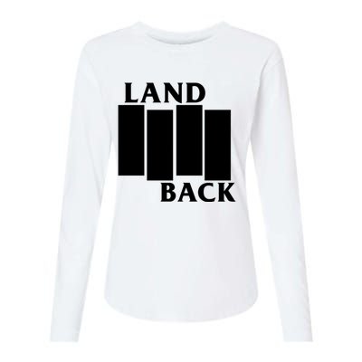 Land Back Movement, Native American LandBack Womens Cotton Relaxed Long Sleeve T-Shirt