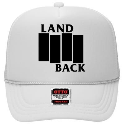 Land Back Movement, Native American LandBack High Crown Mesh Back Trucker Hat