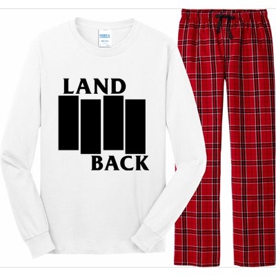 Land Back Movement, Native American LandBack Long Sleeve Pajama Set