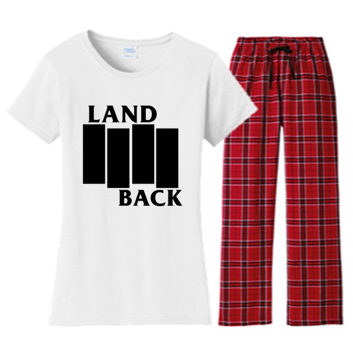 Land Back Movement, Native American LandBack Women's Flannel Pajama Set