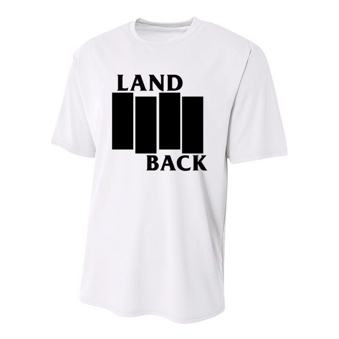 Land Back Movement, Native American LandBack Youth Performance Sprint T-Shirt