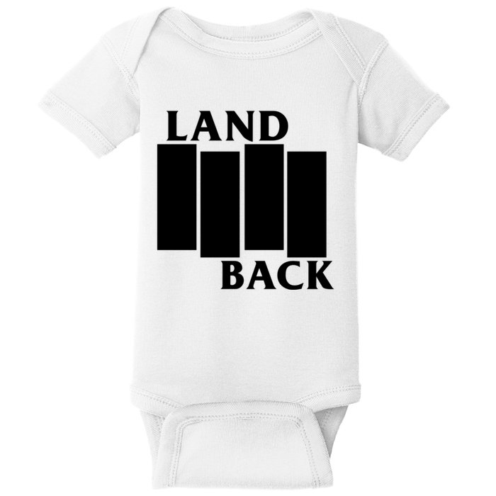 Land Back Movement, Native American LandBack Baby Bodysuit