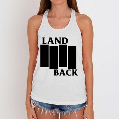 Land Back Movement, Native American LandBack Women's Knotted Racerback Tank