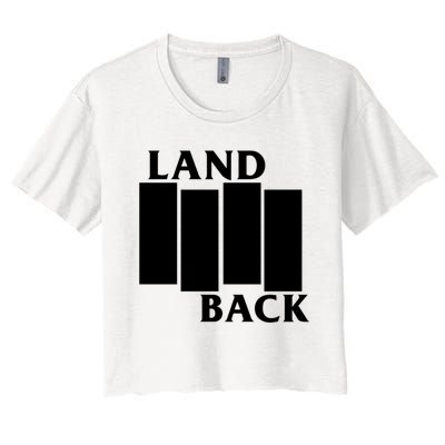 Land Back Movement, Native American LandBack Women's Crop Top Tee