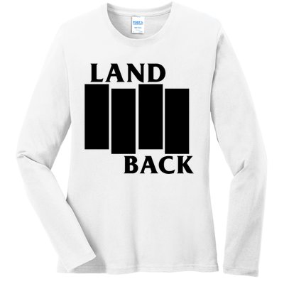 Land Back Movement, Native American LandBack Ladies Long Sleeve Shirt