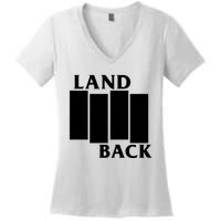 Land Back Movement, Native American LandBack Women's V-Neck T-Shirt