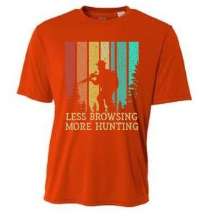 Less Browsing More Hunting Wildlife Vacation Outdoor Gift Cooling Performance Crew T-Shirt