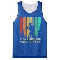 Less Browsing More Hunting Wildlife Vacation Outdoor Gift Mesh Reversible Basketball Jersey Tank