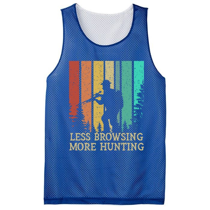 Less Browsing More Hunting Wildlife Vacation Outdoor Gift Mesh Reversible Basketball Jersey Tank