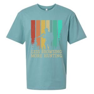 Less Browsing More Hunting Wildlife Vacation Outdoor Gift Sueded Cloud Jersey T-Shirt