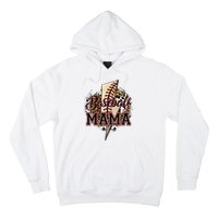 Leopard Baseball Mama Lightning Bolt Sport Mom Mother's Day Hoodie