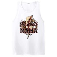 Leopard Baseball Mama Lightning Bolt Sport Mom Mother's Day PosiCharge Competitor Tank