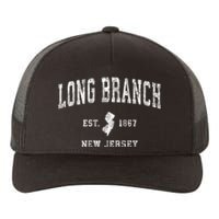 Long Branch New Jersey Nj Vintage Athletic Sports Yupoong Adult 5-Panel Trucker Hat