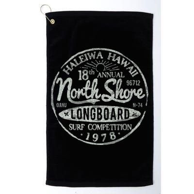 Long Board North Shore Surf Vintage Hawaii Beach Golf Towel