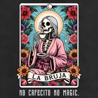 La Bruja No Cafecito No Magic Skeleton Golf Towel