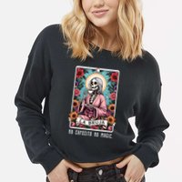La Bruja No Cafecito No Magic Skeleton Cropped Pullover Crew