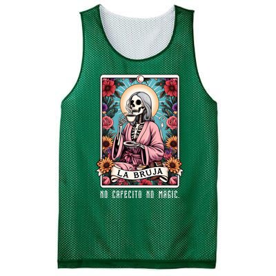 La Bruja No Cafecito No Magic Skeleton Mesh Reversible Basketball Jersey Tank