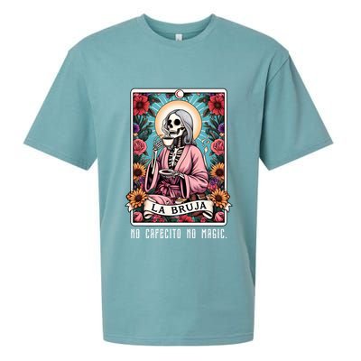 La Bruja No Cafecito No Magic Skeleton Sueded Cloud Jersey T-Shirt