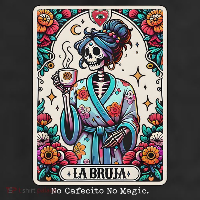 La Bruja No Cafecito No Magic Skeleton 11oz C Handle Ceramic Mug