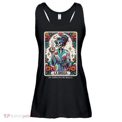 La Bruja No Cafecito No Magic Skeleton Ladies Essential Flowy Tank