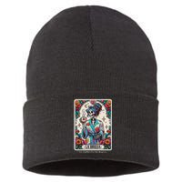 La Bruja No Cafecito No Magic Skeleton Sustainable Knit Beanie