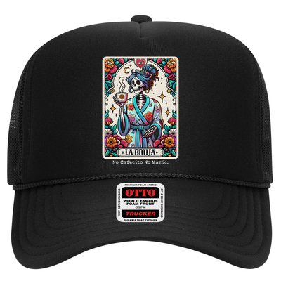 La Bruja No Cafecito No Magic Skeleton Trucker Hat