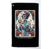 La Bruja No Cafecito No Magic Skeleton Golf Towel