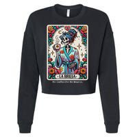 La Bruja No Cafecito No Magic Skeleton Cropped Pullover Crew