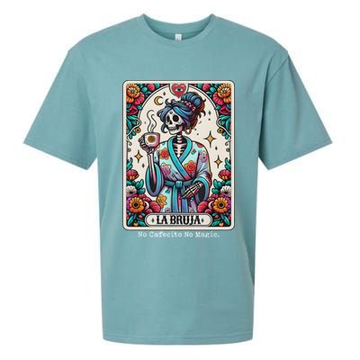 La Bruja No Cafecito No Magic Skeleton Sueded Cloud Jersey T-Shirt