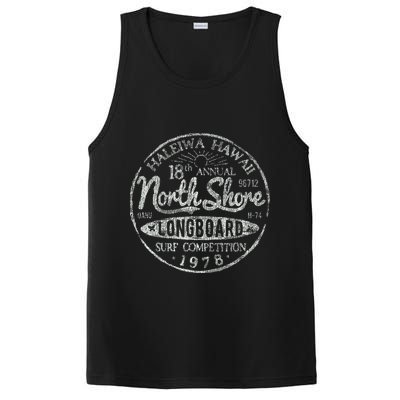 Long Board North Shore Surf Vintage Hawaii Beach PosiCharge Competitor Tank