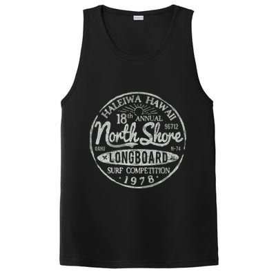 Long Board North Shore Surf Vintage Hawaii Beach PosiCharge Competitor Tank