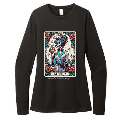 La Bruja No Cafecito No Magic Skeleton Women Womens CVC Long Sleeve Shirt