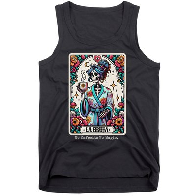 La Bruja No Cafecito No Magic Skeleton Women Tank Top