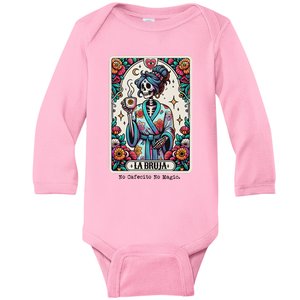 La Bruja No Cafecito No Magic Skeleton Women Baby Long Sleeve Bodysuit