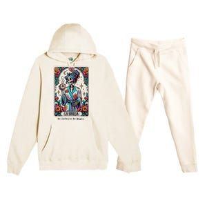 La Bruja No Cafecito No Magic Skeleton Women Premium Hooded Sweatsuit Set