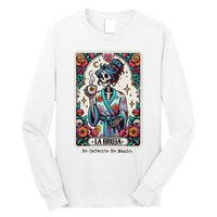 La Bruja No Cafecito No Magic Skeleton Women Long Sleeve Shirt