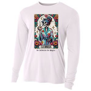 La Bruja No Cafecito No Magic Skeleton Women Cooling Performance Long Sleeve Crew