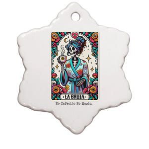 La Bruja No Cafecito No Magic Skeleton Ceramic Star Ornament