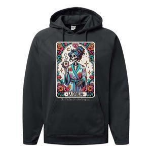 La Bruja No Cafecito No Magic Skeleton Performance Fleece Hoodie