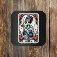 La Bruja No Cafecito No Magic Skeleton Coaster