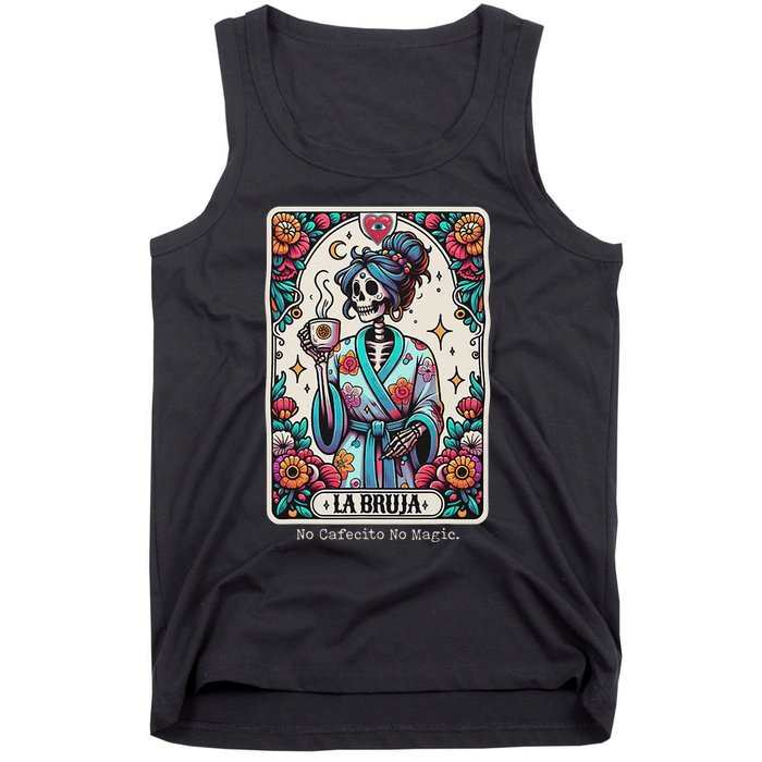 La Bruja No Cafecito No Magic Skeleton Tank Top