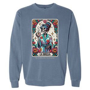 La Bruja No Cafecito No Magic Skeleton Garment-Dyed Sweatshirt