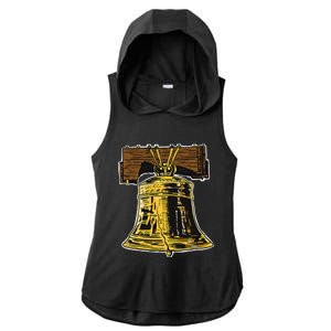 Liberty Bell Novelty Philadelphia Liberty Bell Ladies PosiCharge Tri-Blend Wicking Draft Hoodie Tank