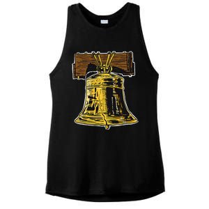 Liberty Bell Novelty Philadelphia Liberty Bell Ladies PosiCharge Tri-Blend Wicking Tank